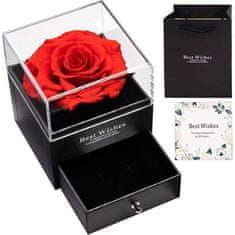 HADEX Večná ruža v krabičke, darčeková krabička, šuplík na šperk
