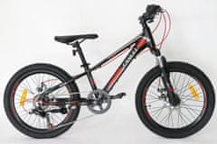 detský horský bicykel Canull XC221 čierna/červená 20