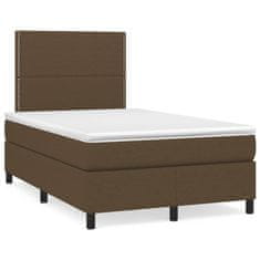 shumee Boxspring posteľ s matracom tmavohnedá 120x190 cm látka