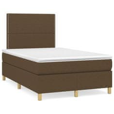 shumee Boxspring posteľ s matracom tmavohnedá 120x190 cm látka