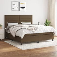 Petromila vidaXL Boxspring posteľ s matracom tmavohnedá 180x200 cm látka