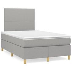 shumee Boxspring posteľ s matracom bledosivá 120x190 cm látka