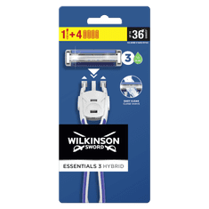 Wilkinson Sword Essential 3 Hybrid holiaci strojček + 4 náhradné hlavice
