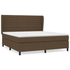 Petromila vidaXL Boxspring posteľ s matracom tmavohnedá 180x200 cm látka