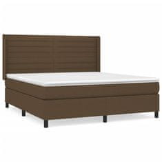 Petromila vidaXL Boxspring posteľ s matracom tmavohnedá 180x200 cm látka