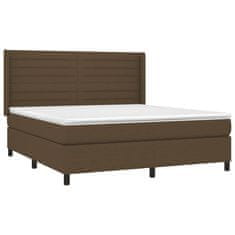 Petromila vidaXL Boxspring posteľ s matracom tmavohnedá 180x200 cm látka