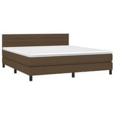 Petromila vidaXL Boxspring posteľ s matracom tmavohnedá 180x200 cm látka