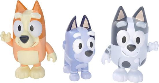 TM Toys Bluey 3 figurky Bingo, Muffin, Socks