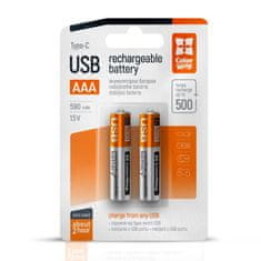 ColorWay Nabíjateľné batérie AAA cez Type-C 590 mAh 1.5V - 2ks (CW-UBAAA-09)