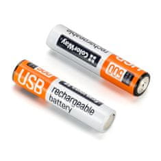 ColorWay Nabíjateľné batérie AAA cez Type-C 590 mAh 1.5V - 2ks (CW-UBAAA-09)