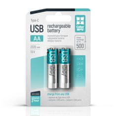 ColorWay Nabíjateľné batérie ColorWay AA USB Type-C 2220mAh 1.5V - 2ks (CW-UBAA-10)