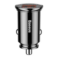 BASEUS Baseus kruhová 2xUSB QC3.0 5A 30W nabíjačka do auta (čierna)