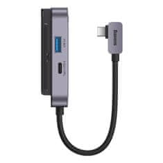 BASEUS Rozbočovač 4w1 Baseus PadJoy Series USB-C do USB 3.0 + HDMI + USB-C PD + jack 3,5 mm (Šary)