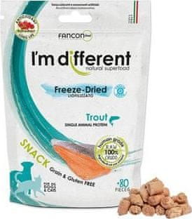 I’m different I´M DIFFERENT SNACK pstruh - mrazem sušený pamlsek, 40 g