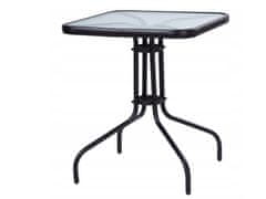 ModernHome Záhradný stôl 60 cm Square čierny