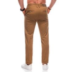 Edoti Pánske chino nohavice P1461 hnedé MDN125048 38