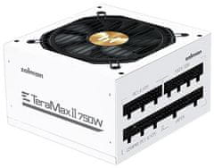 Zalman TeraMax II 750W biely Zdroj, ATX, 750W, aktívny PFC, 120mm ventilátor, 80PLUS Gold