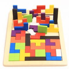 Solex Pomôcka edukačná Puzzle drevené TETRIS 40ks WOOD INTELLIGENCE