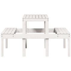 Petromila vidaXL Piknikový stôl biely 110x134x75 cm borovicový masív