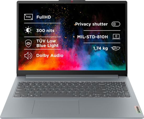 Lenovo IdeaPad Slim 3 16IAH8 (83ES000ECK), šedá