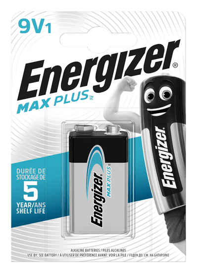 Energizer Max Plus 9V alkalická batéria 1ks EN-53542338900