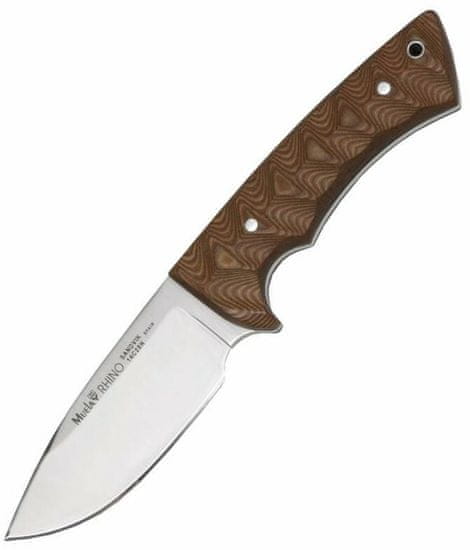 Muela RHINO-10SV.C lovecký nôž 10 cm, hnedá, Micarta, kožené puzdro