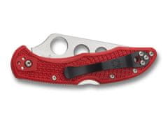 Spyderco C11TR Delica 4 Lightweight Trainer vreckový tréningový nôž 7 cm, červená, FRN