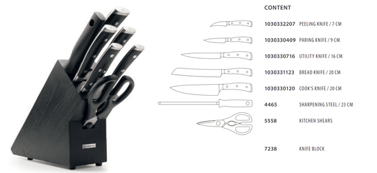 Wüsthof 1090370703 CLASSIC IKON Sada nožov v stojane/bloku, 7 dielov, čierny jaseň