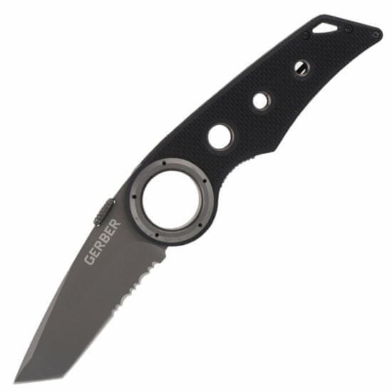 GERBER 31-003641 Remix taktický vreckový nôž 7,7 cm, celočierna, G10, spona