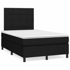 shumee Boxspring posteľ s matracom a LED, čierna 120x190 cm, látka