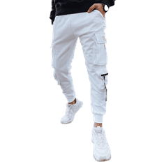 Dstreet Pánske bojové nohavice ROW biele ux4368 XL