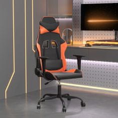 Petromila vidaXL Herná stolička čierna a oranžová umelá koža