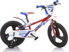 Dino bikes Detský bicykel 816L-06 červeno,modro,biele 16"