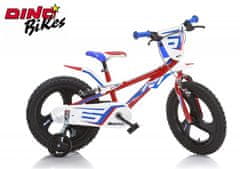 Dino bikes Detský bicykel 816L-06 červeno,modro,biele 16"