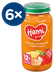 Hami Cestoviny so zeleninou a morčacím mäsom 12+, 6 x 250 g