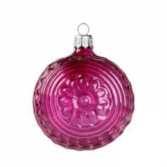 Decor By Glassor Vianočný medailón ružový