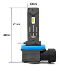 motoLEDy H11 LED žiarovky 12V CANBUS CSP 2 ks - Čisté biele svetlo, 2x silnejšie ako sklo, homologizácia