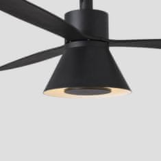 FARO Barcelona FARO AMELIA L CONE LED stropný ventilátor, čierna