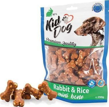 KIDDOG králičí maso s rýží MINI kostičky 250 g