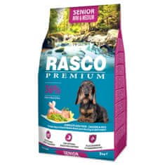 RASCO Krmivo Premium Senior Mini & Medium kura s ryžou 3kg