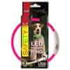 Dog Fantasy Obojok LED nylon ružový 45cm