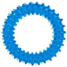 Dog Fantasy Hračka krúžok vrúbkovaný modrý 7cm