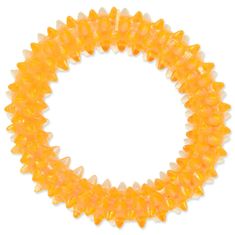 Dog Fantasy Hračka krúžok vrúbkovaný oranžový 7cm