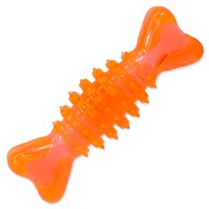 Dog Fantasy Hračka kosť valec gumová oranžová 12cm