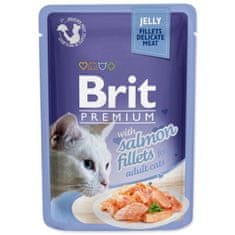 Brit Kapsička Premium Cat Delicate losos, filety v želé 85g