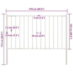 Vidaxl Plotový panel so stĺpikmi práškovaná oceľ 1,7x1,25 m biely