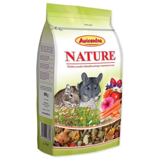 Avicentra Krmivo NATURE činčila a osmák 850g