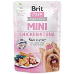 Brit Kapsička Care Mini kura a tuniak, filety v omáčke 85g