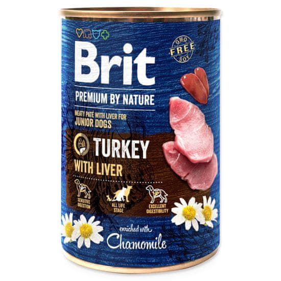 Brit Konzerva Premium by Nature morka s pečeňou 400g