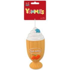 Dog Fantasy Hračka Latex pohár zmrzlinový so zvukom oranžová 15cm